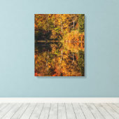 Herfstreflectie op Coffin Pond Canvas Afdruk (Insitu (Houten vloer))