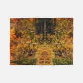 Herfstreflectie op Coffin Pond Fleece Deken (Voorkant (Horizontaal))