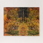 Herfstreflectie op Coffin Pond Legpuzzel (Horizontaal)