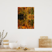 Herfstreflectie op Coffin Pond Poster (Keuken)