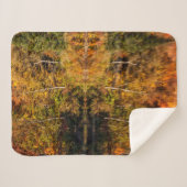 Herfstreflectie op Coffin Pond Sherpa Deken (Voorkant (horizontaal))