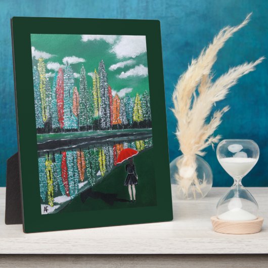 Herfstreflectie Schilderij door Alfred Fox Fotoplaat (Zijkant)