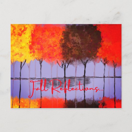 Herfstreflectieansichtkaart Briefkaart (Voorkant)