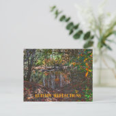 Herfstreflecties Bergstroom Fotografisch Briefkaart (Staand voorkant)