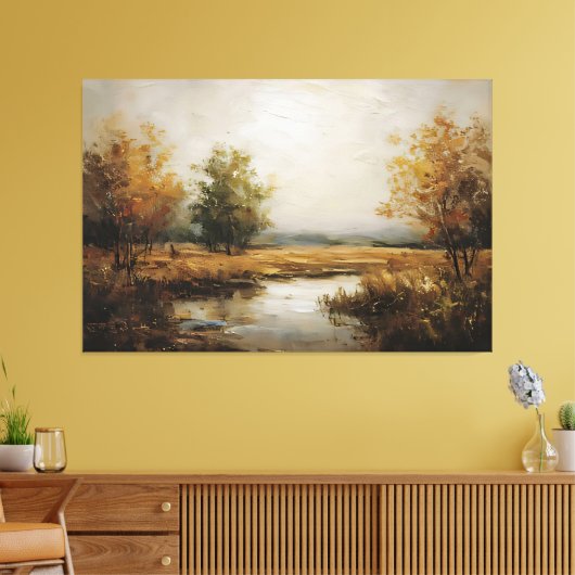 Herfstreflecties Canvas Afdruk (Insitu (Woonkamer))