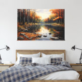 Herfstreflecties Canvas Afdruk (Insitu (Slaapkamer))