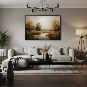 Herfstreflecties Canvas Afdruk