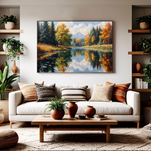 Herfstreflecties Canvas Afdruk