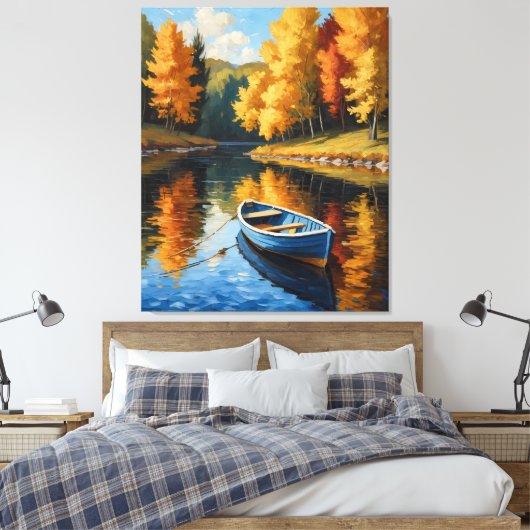 Herfstreflecties Canvas Afdruk (Insitu (Slaapkamer))