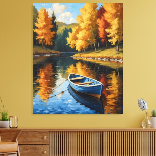 Herfstreflecties Canvas Afdruk (Insitu (Woonkamer))