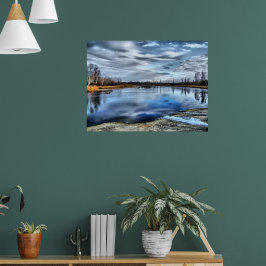 Herfstreflecties ingelijste print