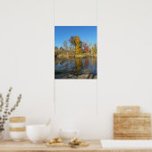 Herfstreflecties op het Creek Poster (Keuken)