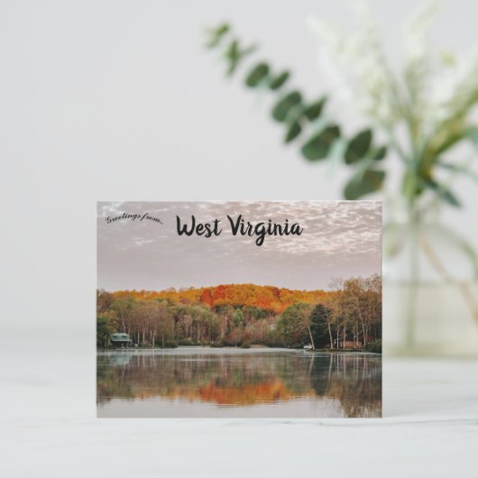 Herfstreflecties West Virginia Briefkaart (Staand voorkant)