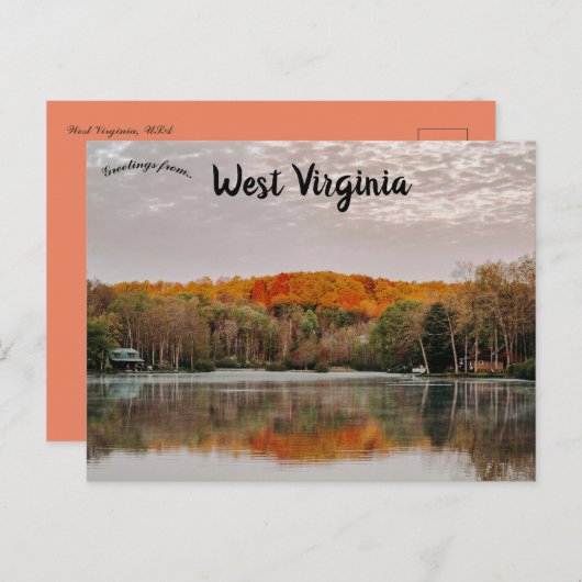 Herfstreflecties West Virginia Briefkaart (Voorkant / Achterkant)