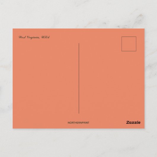 Herfstreflecties West Virginia Briefkaart (Achterkant)