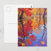 Herfstreflectievijver Impressionist Briefkaart (Voorkant / Achterkant)
