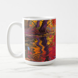 Herfstreflectievijver Impressionist Koffiemok