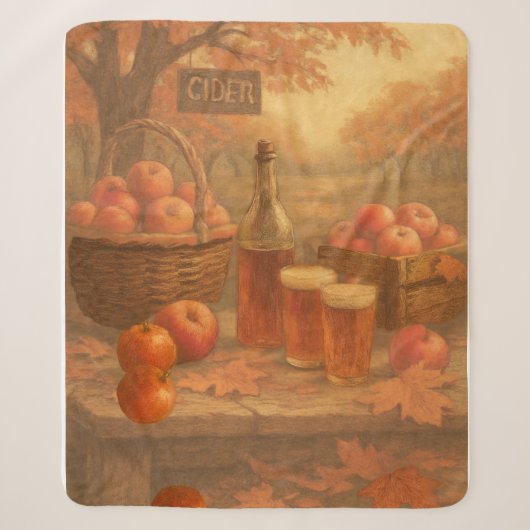 Herfstregen - Rustic Ciderproeverij Sherpa Deken (Voorkant)