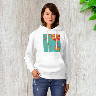 Herfstregenlaarzen en paraplu herfstbladeren hoodie