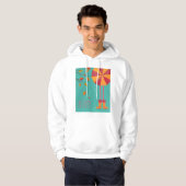 Herfstregenlaarzen en paraplu herfstbladeren hoodie (Voorkant volledig)