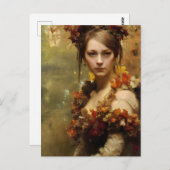 herfstrenaissance princess briefkaart (Voorkant / Achterkant)