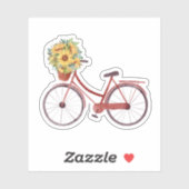 Herfstrit Waterverf  Bicycle Sticker (Vel)