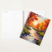 Herfstrivier | Natuur waterverf herfstkleuren Planner (Display)