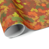 Herfstrode herfstbladeren cadeaupapier (Rol Hoek)