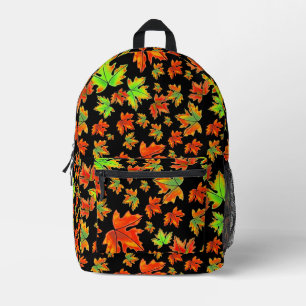 Herfstrood groen oranje gele dakrand esdoornblader bedrukte rugzak