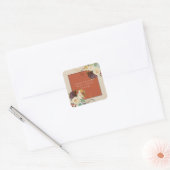Herfstrozen Bruidsborrel Vierkante Sticker (Envelop)