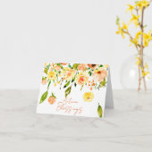 Herfstrozen met aangepaste tekst kaart (Gele Bloem)