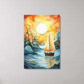 Herfstrust: Abstracte Waterverf Herfst Canvas Afdruk (Voorkant)