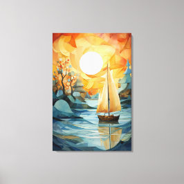 Herfstrust: Abstracte Waterverf Herfst Canvas Afdruk