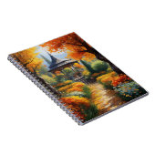 Herfst's Embrace, een charmant tuinhuisje Notitieboek (Rechterzijde)