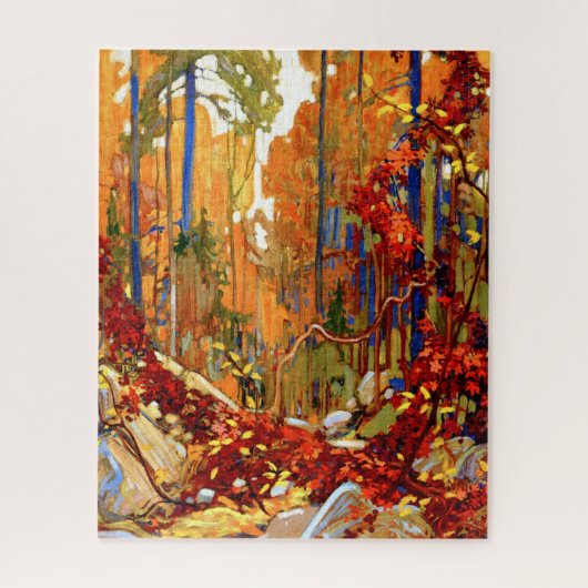 herfst's Garland, kleurrijk schilderij, Legpuzzel (Verticaal)