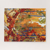 herfst's Garland, kleurrijk schilderij, Legpuzzel (Horizontaal)