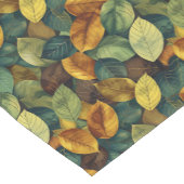 Herfstsalie oranje geelbruine herfstbladeren korte tafelloper (Hoek)