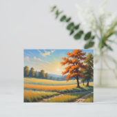 Herfstscène en landschapspostkaart briefkaart (Staand voorkant)