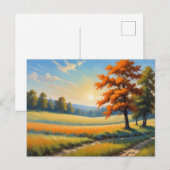 Herfstscène en landschapspostkaart briefkaart (Voorkant / Achterkant)