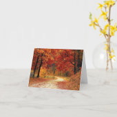 Herfstscene inspirerende wenskaart kaart (Gele Bloem)