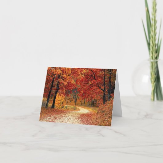 Herfstscene inspirerende wenskaart kaart (Voorkant)