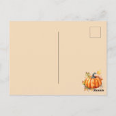  herfstscène met vrouw en hond briefkaart (Achterkant)