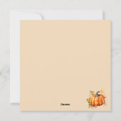 herfstscène met vrouw en hond feestdagenkaart (Achterkant)