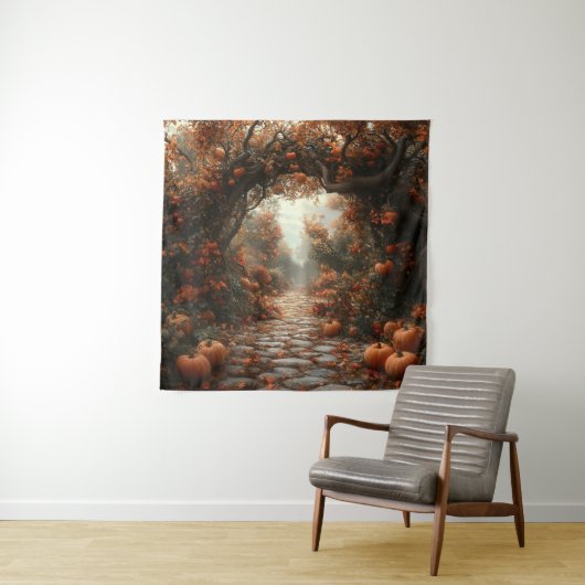 herfstscène tapijt wandkleed (In situ)