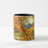 Herfstscenery die Gift schilderen Mok (Midden)