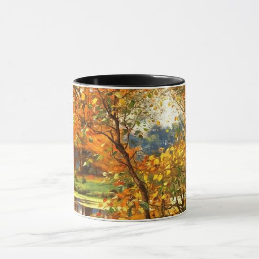 Herfstscenery die Gift schilderen Mok (Midden)