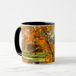 Herfstscenery die Gift schilderen Mok