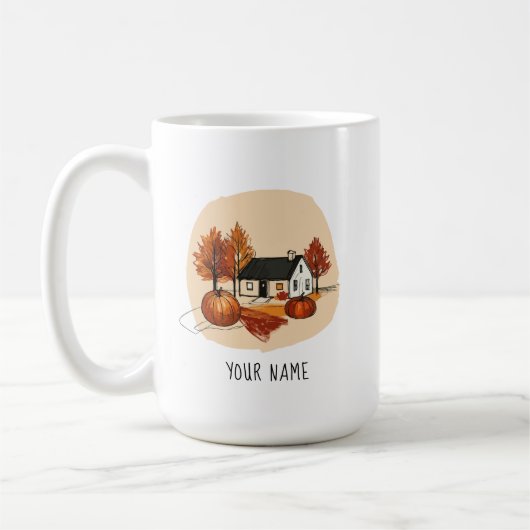 Herfstschets Persoonlijk Koffiemok (Links)
