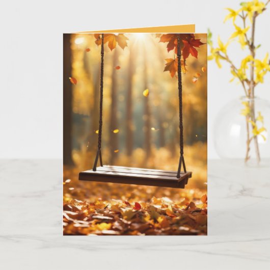 herfstschommeling kaart (Gele Bloem)