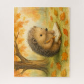 Herfstschrift van de egel legpuzzel (Verticaal)